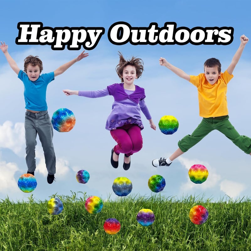 QOUXZ 6 Pack Astro Jump Ball, Multicolored Spaceballs, Super High Bouncing Lightweight for Children, Bouncy Balls, Jumping Toy for Stress Relief - Image 3